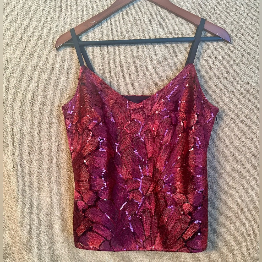 White House Black Market Sequin Tank Top size small